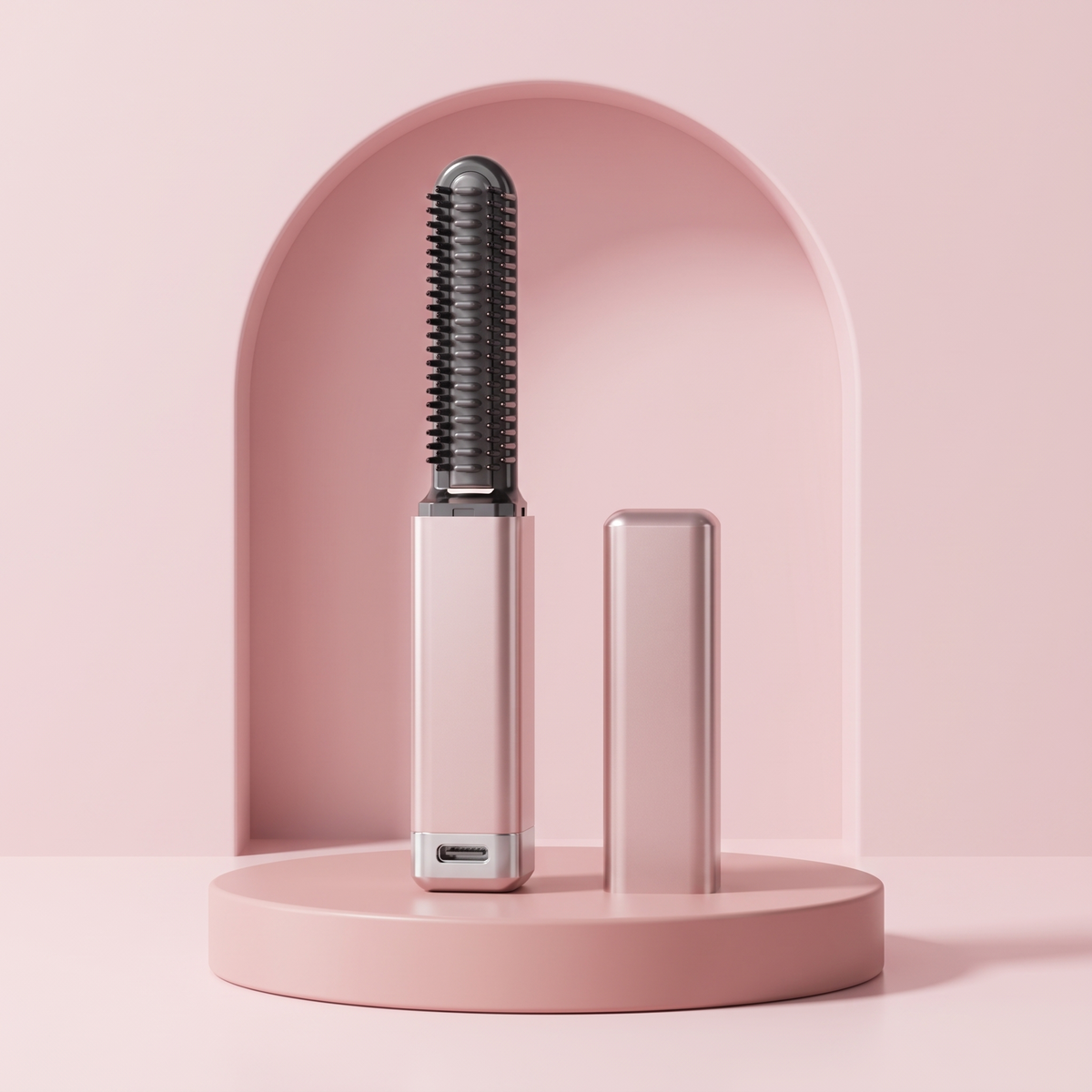 VELLIE mini cordless styling brush in Rose Gold