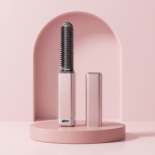 VELLIE mini cordless styling brush in Rose Gold